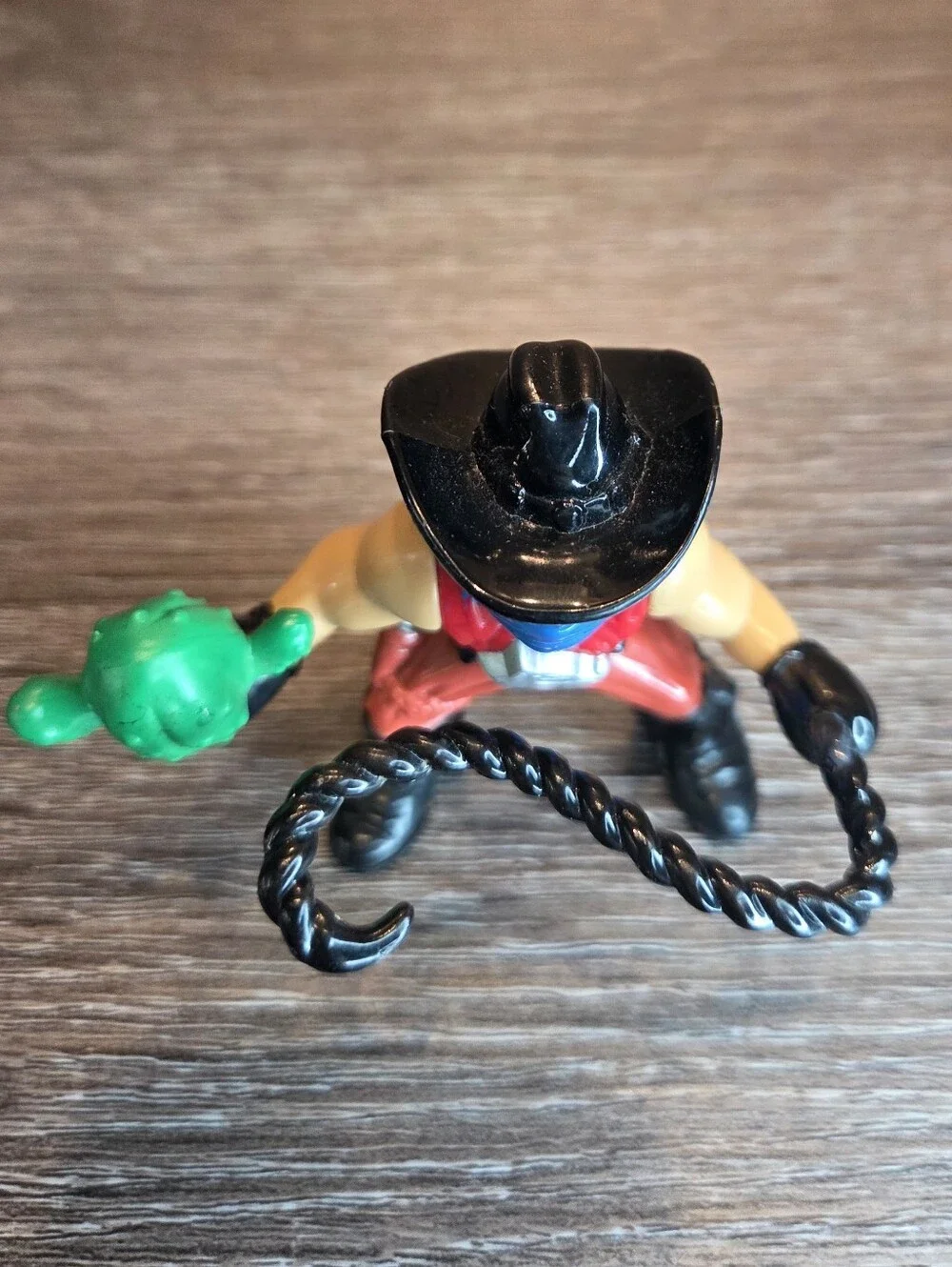 Fisher Price Great Adventure Western Cowboy Robber Bandit Cactus Whip Figure